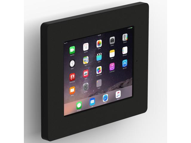 VidaMount Black Home Button Covered Enclosure and Tilting VESA Slim Wall Mount [Bundle] compatible with iPad 2/3/4