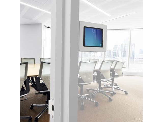 VidaMount Light Grey Enclosure and Tilting Removable Glass Mount [Bundle] compatible with Samsung Galaxy Tab E 8.0