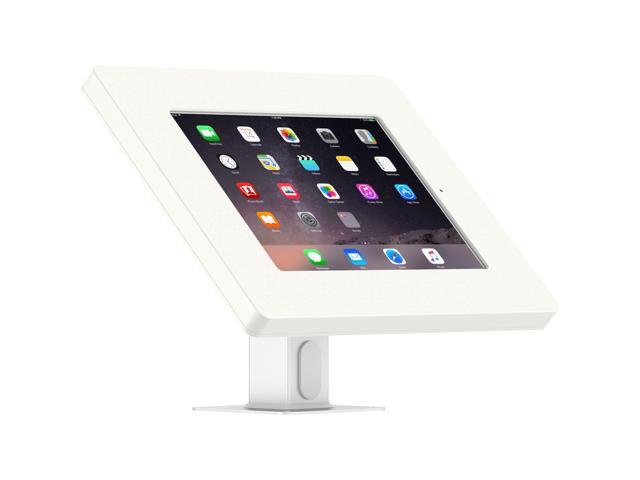 VidaMount White Home Button Covered Enclosure and Rotating & Tilting Desk/Table Mount [Bundle] compatible with iPad 2/3/4