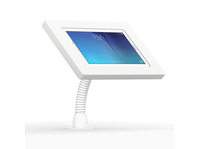 VidaMount White Enclosure and Flexible Desk/Wall Surface Mount [Bundle] compatible with Samsung Galaxy Tab E 9.6