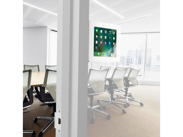 VidaMount White Home Button Covered Enclosure and Fixed Permanent Glass Mount [Bundle] compatible with iPad Pro 10.5' & Air 3rd Gen