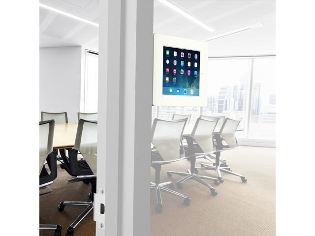 VidaMount White Home Button Covered Enclosure and Tilting Removable Glass Mount [Bundle] compatible with iPad 9.7 (5th / 6th Gen), Pro 9.7', Air 1/2