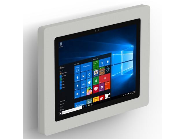 VidaMount Light Grey Enclosure and Tilting VESA Slim Wall Mount [Bundle] compatible with Microsoft Surface Pro 7+, Pro 7, Pro 6, Pro 5, Pro 4