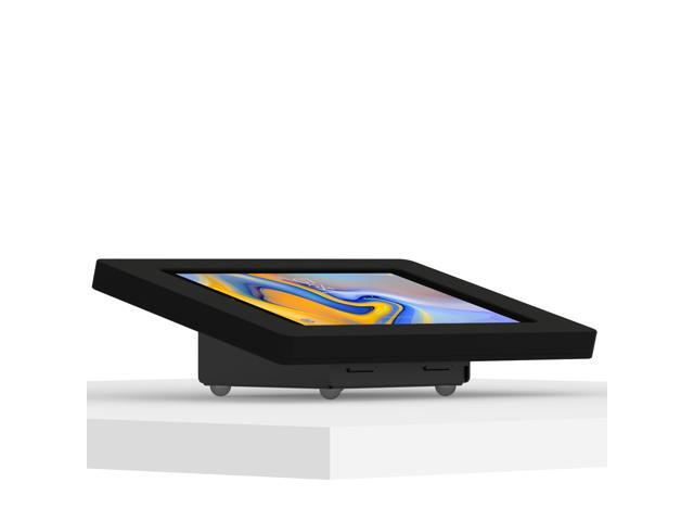 VidaMount Black Enclosure and Fixed Tilted 15° Desk / Surface Mount [Bundle] compatible with Samsung Galaxy Tab A 10.5 (2018)