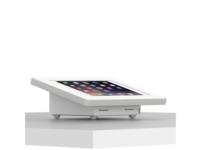 VidaMount White Enclosure and Fixed Tilted 15Â° Desk / Surface Mount [Bundle] compatible with iPad Mini 4 & 5