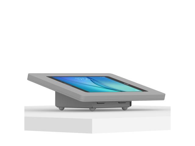 VidaMount Light Grey Enclosure and Fixed Tilted 15Â° Desk / Surface Mount [Bundle] compatible with Samsung Galaxy Tab A 9.7