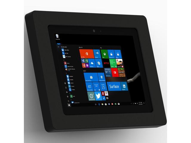 VidaMount Black Enclosure and Fixed Tilted 15° Wall Mount [Bundle] compatible with Surface Go & Go 2