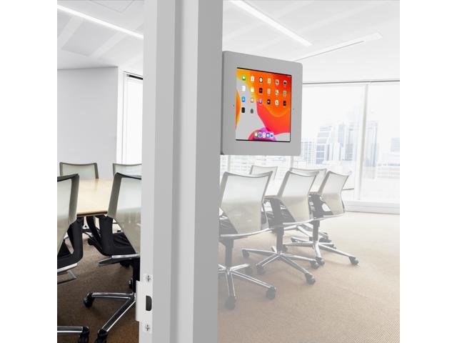 VidaMount Light Grey Covered Home Button Enclosure and Tilting Removable Glass Mount [Bundle] compatible with iPad 10.2' (7th, 8th & 9th Gen)