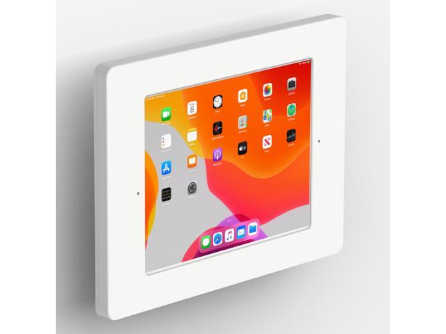 VidaMount White Covered Home Button Enclosure and Tilting VESA Slim Wall Mount [Bundle] compatible with iPad 10.2' (7th Gen)