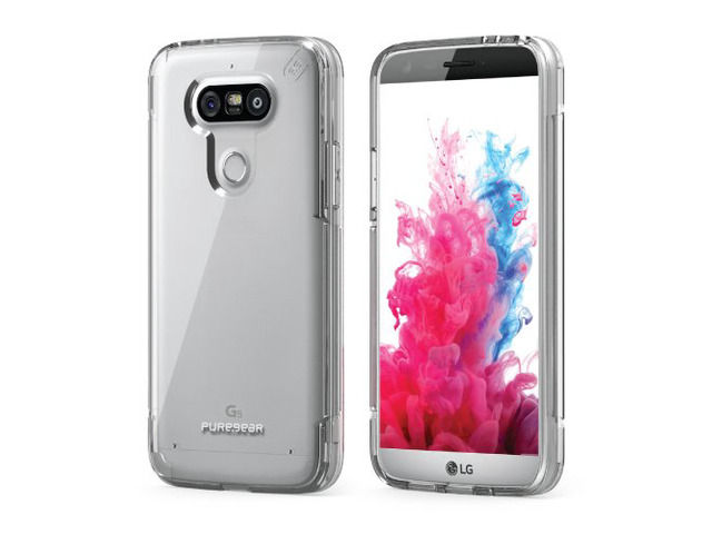 PUREGEAR SLIM SHELL PRO CLEAR ANTI-SHOCK CASE COVER FOR LG G5 PHONE