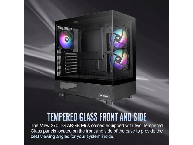 Thermaltake - View 270 Plus TG ARGB Mid Tower E-ATX PC Case - Black - image 6