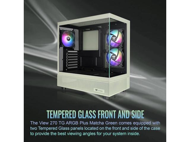 Thermaltake - View 270 Plus TG ARGB Mid Tower E-ATX PC Case - Matcha Green - image 6