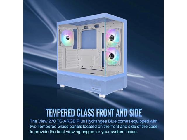 Thermaltake - View 270 Plus TG ARGB Mid Tower E-ATX PC Case - Hydrangea Blue - image 6