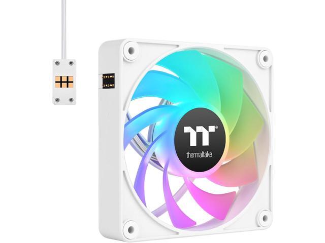 Thermaltake CT120 EX ARGB Reverse PC Cooling Fan White (3-Fan Pack), Magnetic Connection, 5V Motherboard Sync, 16.8 Million Colors 9 Addressable...