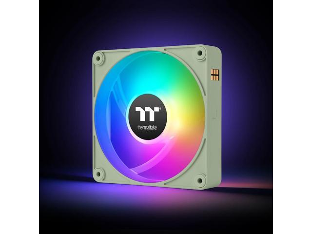 Thermaltake CT140 EX ARGB Reverse PC Cooling Fan Matcha Green 3-Fan Pack, Magnetic Connection, 5V Motherboard Sync, 16.8 Million Colors 9...