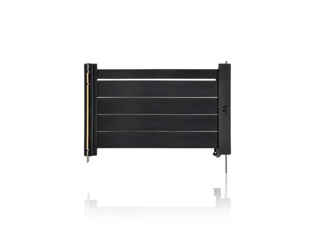 Thermaltake PCIe 4.0 Dual 90°Degree Connectors Riser Cable; 16Gbps High-Speed Transmission; 130mm; EMI Shielding; AC-071-CO1OTN-C1