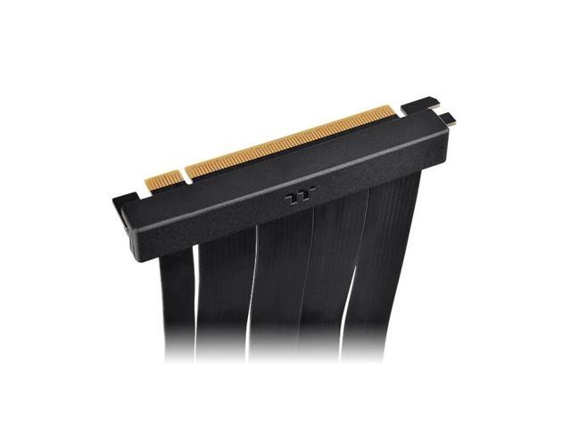 Thermaltake PCIe 4.0 Dual 90°Degree Connectors Riser Cable; 16Gbps High-Speed Transmission; 130mm; EMI Shielding; AC-071-CO1OTN-C1