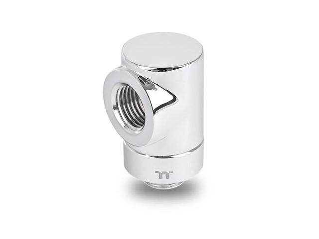 Thermaltake Pacific F-Pro 90 Degree Adapter Chrome G 1/4 Thread DIY LCS Fitting CL-W438-CU00SL-A
