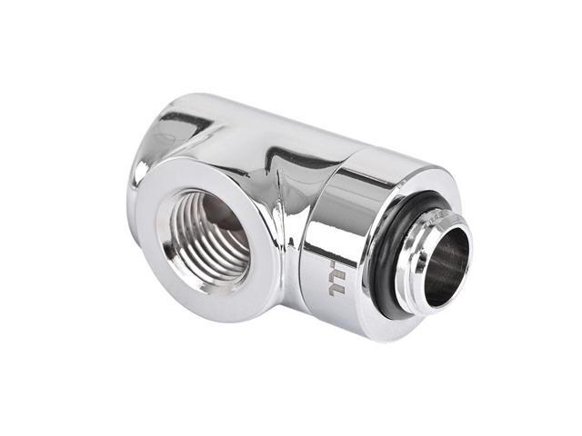 Thermaltake Pacific F-Pro 90 Degree Adapter Chrome G 1/4 Thread DIY LCS Fitting CL-W438-CU00SL-A
