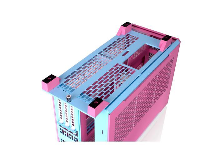 Thermaltake - TR100 SFF mITX Mini Tower PC Case with PCIe 4.0 Riser Cable Included - Bubble Pink - image 6