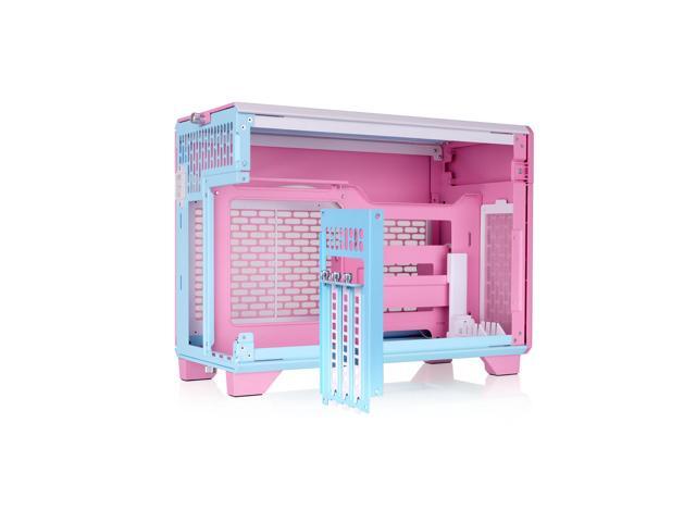 Thermaltake - TR100 SFF mITX Mini Tower PC Case with PCIe 4.0 Riser Cable Included - Bubble Pink - image 8