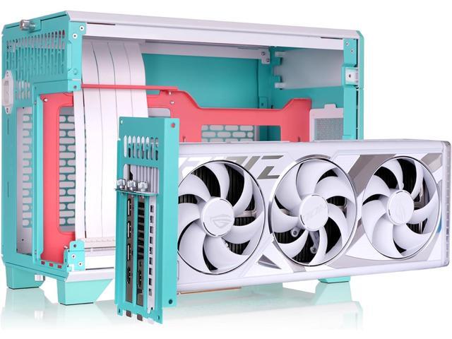 Thermaltake - TR100 SFF mITX Mini Tower PC Case with PCIe 4.0 Riser Cable Included - Mint Strawberry - image 7