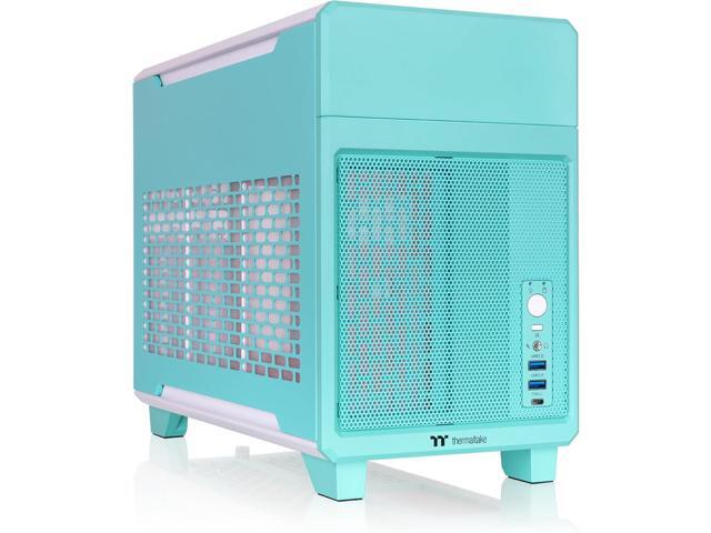 Thermaltake - TR100 SFF mITX Mini Tower PC Case with PCIe 4.0 Riser Cable Included - Mint Strawberry - image 2