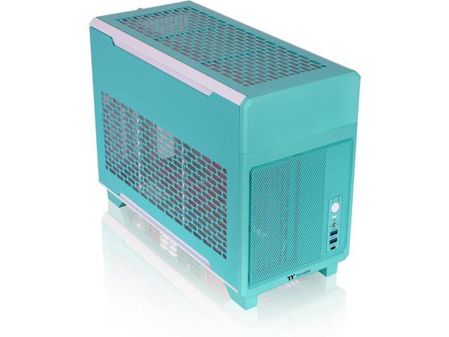 Thermaltake - TR100 SFF mITX Mini Tower PC Case with PCIe 4.0 Riser Cable Included - Mint Strawberry - image 4