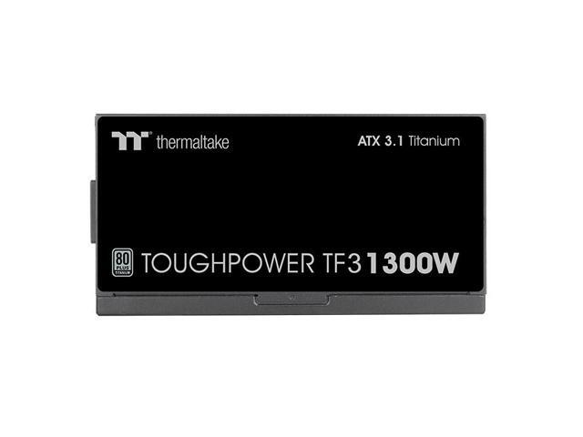 Thermaltake Toughpower TF3 1300W; 2X Native PCIe 5.1 12V-2x6; Dual-Color H++ Connectors; Etched Flat Cables; Multi/Single Rail OCM Toggle; 100%...