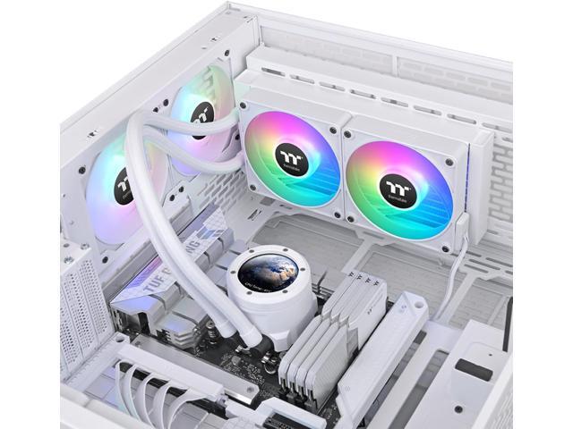 Thermaltake TH240 V2 Ultra EX ARGB AIO Cooler/Snow/Water Block 2.1' LCD/Fan 120 * 2/Magnetic Quick Connection/MB ARGB Sync Control/LCD Software...