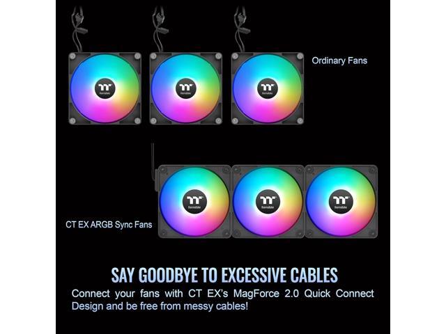 Thermaltake TH240 V2 Ultra EX ARGB AIO CPU Cooler/Water Block 2.1' LCD/Fan 120 * 2/Magnetic Quick Connection/MB ARGB Sync Control/LCD Software...