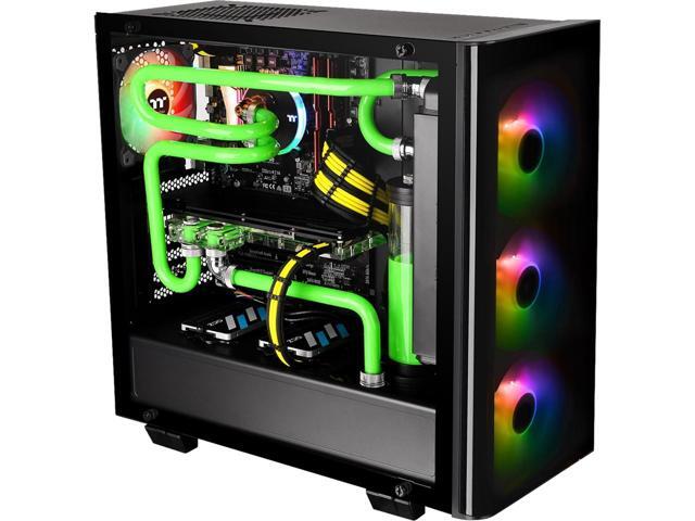 Thermaltake View 21 TG (Tempered Glass) RGB Plus PC-Case - Black, CA-1I3-00M1WN-05