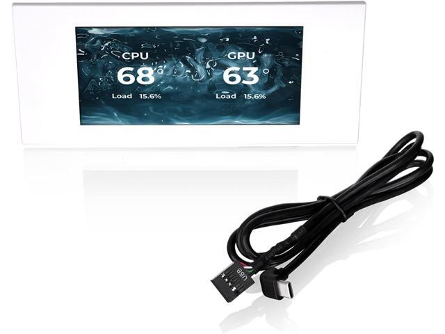 Thermaltake View 600 TG 6.0 Inch LCD Screen Panel Kit; LCD and Panel; 1480x720p; TTRGBPlus 3.0 Supported; Type-C to USB (9-Pin); White;...