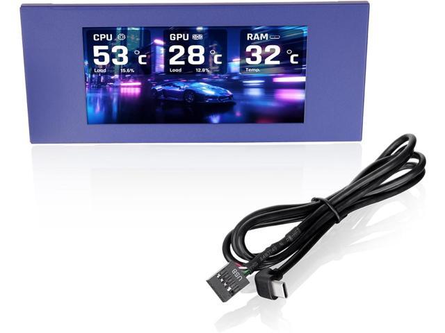 Thermaltake View 600 TG 6.0 Inch LCD Screen Panel Kit; LCD and Panel; 1480x720p; TTRGBPlus 3.0 Supported; Type-C to USB (9-Pin); Future Dusk;...