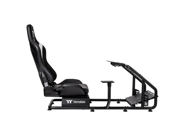 Thermaltake GR300 Racing Simulator Cockpit; Adjustable PVC Seat; Adjustable Pedal & Wheel Mounts; Shifter Mount Included; Compatible with...