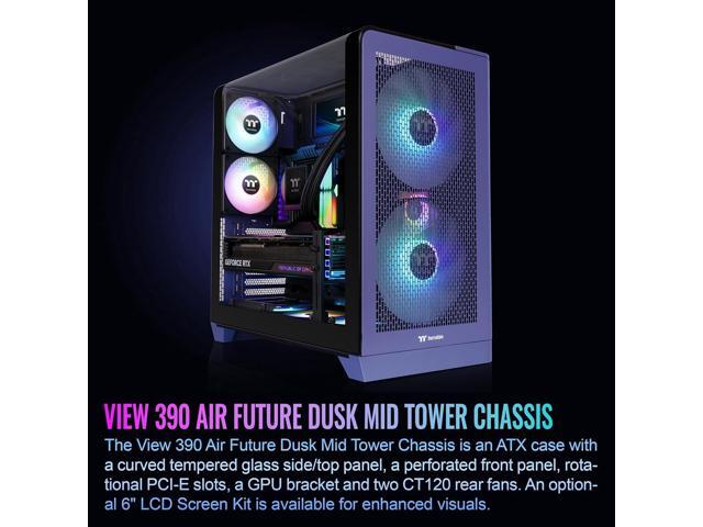 Thermaltake View 390 Air; Mid Tower; 2x120mm CT Fans Included; 360mm Radiator Support; 420mm GPU Clearance; Hidden Connector Support; Rotatable...