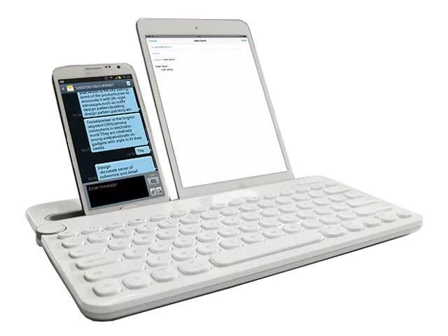 Logitech K480 Bluetooth Multi-Device Mini Wireless Desk Keyboard for Computer,Tablet and Smartphone-Black/White