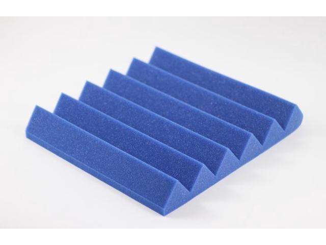 2' Blue and Black Acoustic Wedge Soundproofing Studio Tiles 12 pack