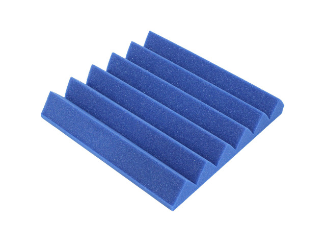 Wedge Acoustic Foam Sound Absorption Panels - Blue (12 Pieces)