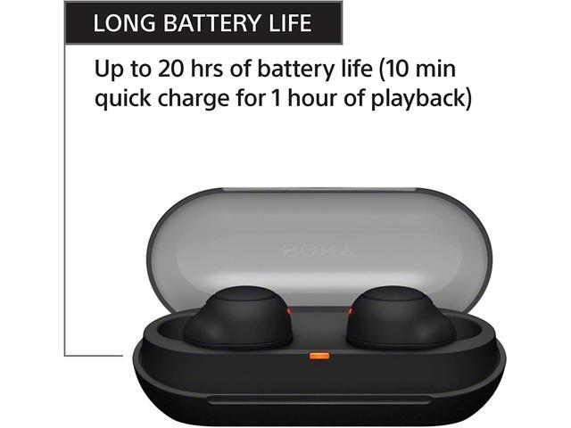 Sony WFC500 Truly Wireless In-Ear Bluetooth Headphones with Mic-Black