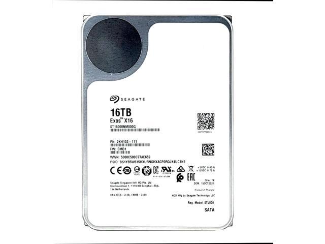 Seagate 16TB SED HDD Exos X16 7200 RPM SATA 6Gb/s 3.5-inch Enterprise Hard Drive ST16000NM000G