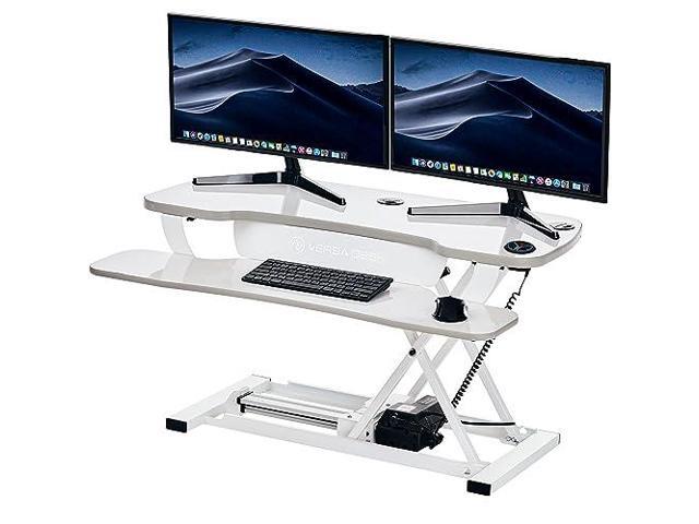 VersaDesk Electric Standing Desk Converter, 40' PowerPro Height Adjustable Sit-to-Stand Desk Riser with Keyboard Tray, Built-in USB Charging Port,...