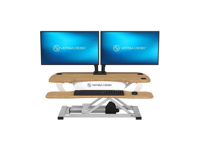 VersaDesk® 36' x 24' PowerPro Electric Height Adjustable Standing Desk Converter for Dual Monitors & Laptop Workstation with USB Charging Port,.