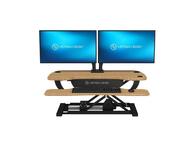 VersaDesk® 36' x 24' PowerPro Electric Height Adjustable Standing Desk Converter for Dual Monitors & Laptop Workstation with USB Charging Port,.