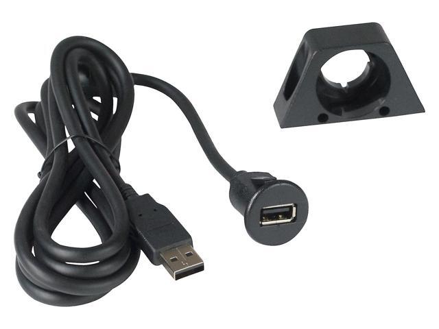 PAC - Universal 6’ Dash Mount USB Adapter - Black - image 2