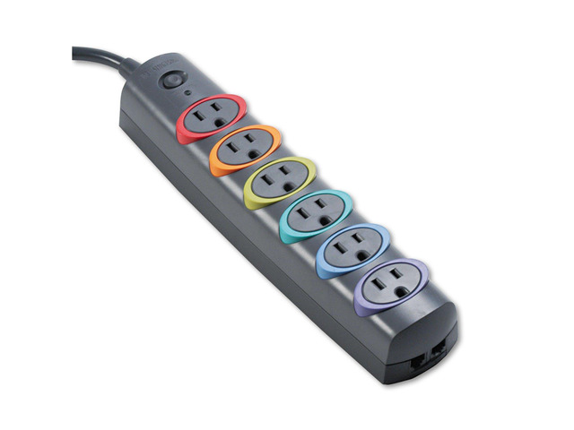 SmartSockets 6-Outlet, 6-Foot Cord, & 670 Joules Basic Surge Protector (K62146NA)