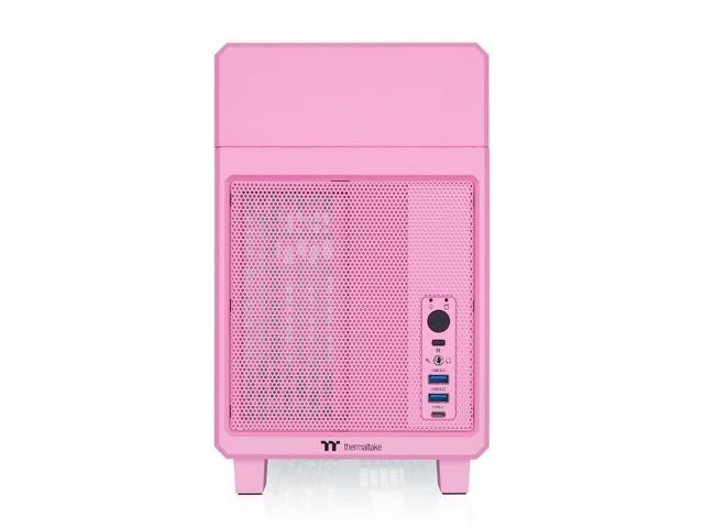 Thermaltake - TR100 SFF mITX Mini Tower PC Case with PCIe 4.0 Riser Cable Included - Bubble Pink - image 10