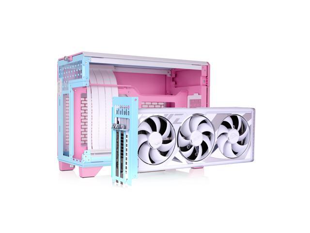 Thermaltake - TR100 SFF mITX Mini Tower PC Case with PCIe 4.0 Riser Cable Included - Bubble Pink - image 11