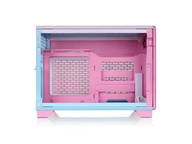 Thermaltake - TR100 SFF mITX Mini Tower PC Case with PCIe 4.0 Riser Cable Included - Bubble Pink - image 12