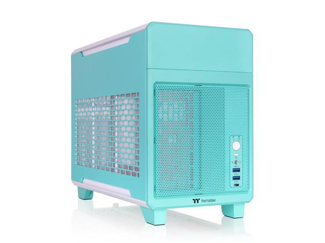 Thermaltake - TR100 SFF mITX Mini Tower PC Case with PCIe 4.0 Riser Cable Included - Mint Strawberry - image 8